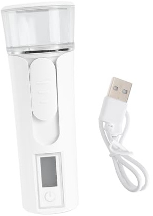 OSOLADY Nano Gesichtssprüher Weiß Tragbarer Mini Nano Zerstäuber Handheld Feuchtigkeitsspendend Für Gesichtspflege Alle Hauttypen Pflegegerät Zuhause