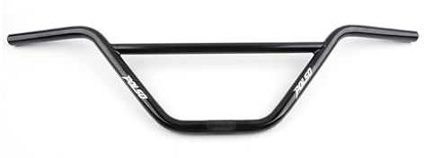 POLSO BMX Racing Handlebar Chromoly 4130 Bicycle 22.2mm 745mm Chrome Black BMX Bar (Black White)
