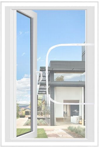 Custom Cat Proof Window Screen Mesh with Zipper Opening Self-Adhesive Cats Window Guard Net Heavy Duty Fly Window Screen Stop Cats Getting Out Window