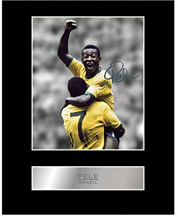 Pelé Signierter Fotodruck mit Passepartout