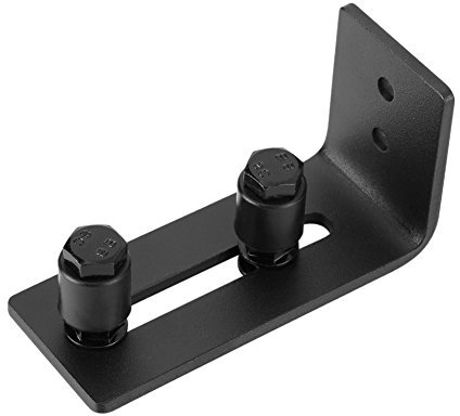 Puerta Corredera Guía Granero Puerta Inferior Suelo Estancia Rodillo Ajustable Soporte de Pared de Acero al Carbono Plana Soporte Colocar en Suelo Negro