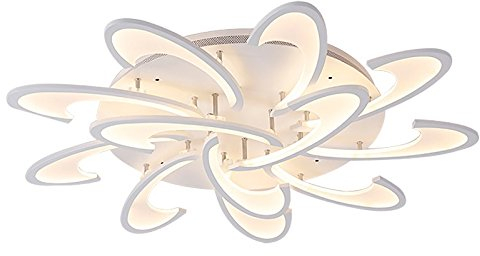 LED Deckenleuchte 2127-12N mit Fernbedienung ist die Lichtfarbe/Helligkeit einstellbar A+LED Wohnzimmerleuchte Kronleuchte Pendelleuchte Deckenlampe Deckenstrahler LED Deckenleuchte (2127-12)