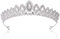 Kristall Krone Schleier Set Strass Tiara Stirnband Hochzeit Schleier mit Kamm Silber