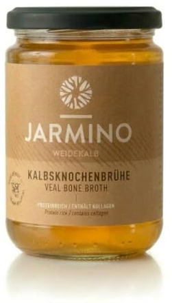 JARMINO Bio Knochenbrühe Kalb | JARMINO | Kollagen- & Proteinreiche Bone Broth (12x 350ml) | Enthält natürliches Protein, Collagen, Hyaluron & ist low carb …