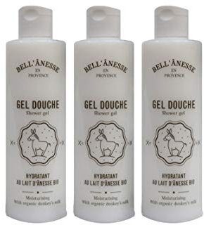 La Bell' Anesse - Gel Douche au Lait d'Anesse Bio - Lot de 3 Flacons de 250 ml - Label Provence Nature