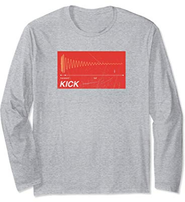Kick Audiowave Synthesizer Analog Synth Vintage Techno Acid Langarmshirt