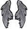 Embroidery Wings Patches Iron on Clothes Badge for Jacket Bikers Backpatch Applique 1 Pair