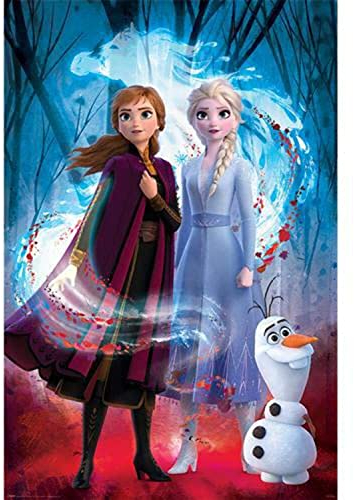 Frozen 2 Poster Guiding Spirit Elsa, Anna & Olaf., 61 x 91.5cm