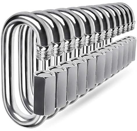 Quick Link, Ekunbuy 304 Stainless Steel Heavy Duty Locking Clips Chain Connector Repair Link Buckle for Swing Outdoor Camping