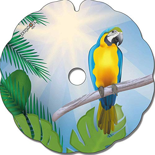 Flasque: Protège-Rayons Fauteuil Roulant (Paire) pour Main Courante de 44,00 à 45,00 cm de Diam. Extérieur, Fixation Plate - Perroquet