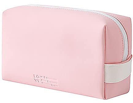 LEUCHTBOX Kleine Kosmetiktasche wasserdichte Wash-Bag für Frauen Kulturtasche Make-Up Bag PU-Kunstleder Candy Bag Style Knallige Farben (Rosa)
