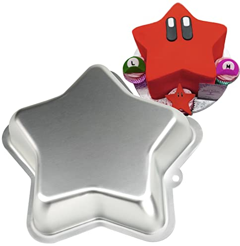 SADYFON 20,3 cm große sternförmige Kuchenform aus Aluminium, antihaftbeschichtet, Kuchendekorationsform, Geburtstag, Jahrestag, Hochzeit, Party, Kuchenbackformen, Backformen, Backformen