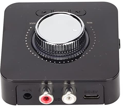 Zunate Adattatore Audio Bluetooth, Convertitore Audio 2 in 1 AUX//USB, Trasmettitore Ricevitore Audio Bluetooth Digitale, Ricevitore Trasmettitore Musicale Wireless con Microfono HD, per