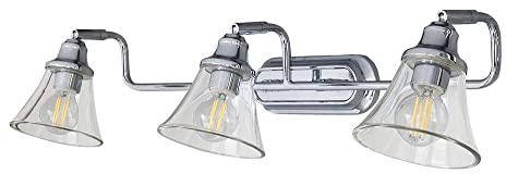 Rabalux 3209 Wandleuchte Badezimmerleuchte ANTOINE Metall Chrom E14 3x MAX 40W IP44 H:14cm L:65cm B:18cm dimmbar