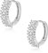 ALEXCRAFT Cubic Zirkonia Creolen Ohrringe Silber 925 Klein für Damen Hypoallergen Silver Hoop Earrings
