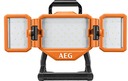 AEG - Projecteur Triple Panneaux 18V, 3500 lumens Hybride : Fonctionne sur Batterie (Non fournie) ou Secteur - BLP18-0