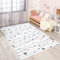 carpet city Teppich Kinderzimmer Herzen - Creme - 190x280 cm - Kinderteppich Kurzflor mit Punkten, Streifen - Weicher Flor