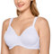 Delimira Women's Non-Padded Minimiser Bras Full Coverage Seamless Underwire Plus Size Smooth T Shirt Bra White 46F