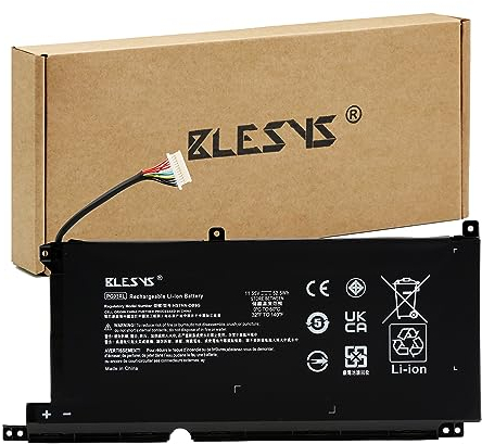 BLESYS Batteria per HP Pavilion Gaming Laptop 15-dk0xxx 15-dk0047nl 15-dk0036nl 15-dk0038nl 15-dk0040nl 15-dk0042nl 15-dk0061nl 15-dk1023nl 15-dk1265ng 15-dk0063nl 15-dk PC portatili 11,55V 52,5Wh