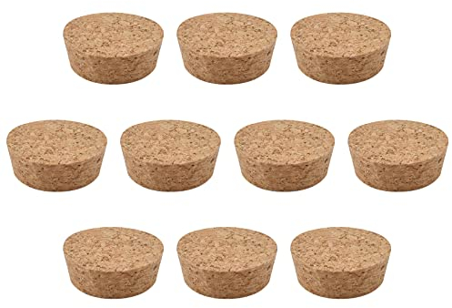 INCREWAY Weinkorken, 10 Stück konische Weinkorken natürliche Holz-breite Öffnung Flasche Weinstopfen Weinflaschenstecker für Zuhause DIY Flaschen (53 * 47 * 20 mm)