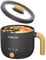 Audecook Hot Pot électrique, 1.5L Portable PoêLe Multifonction, Parfait Pour Nouilles/PâTes/œUfs/Soupe/Steak(Noir)