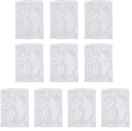 Naroote Sacchetti per Materiali Filtranti per Acquario, Sacchetti Riutilizzabili in Rete per Acquario 10 Pezzi per Fibra di Torba