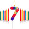 Bausteine Geburtstag Zahl 7 Kerzen, rot, gelb, grün, blau Kerzen für Kuchen, Pixel-Party-Kerzen, Baustein-Themen-Geburtstagskuchenkerzen für Jungen und Mädchen, 7. Geburtstag Dekorationen Supplies