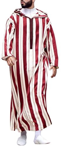 RUMAOZIA Abiti Musulmani Uomo Kaftan Musulmano Abaya Uomo Tuniche Kandoura Vestito Arabo Medio Oriente Pantaloni con Cerniera Manica Lunga Vestito Islamico Abbigliamento da Preghiera per Uomini, O