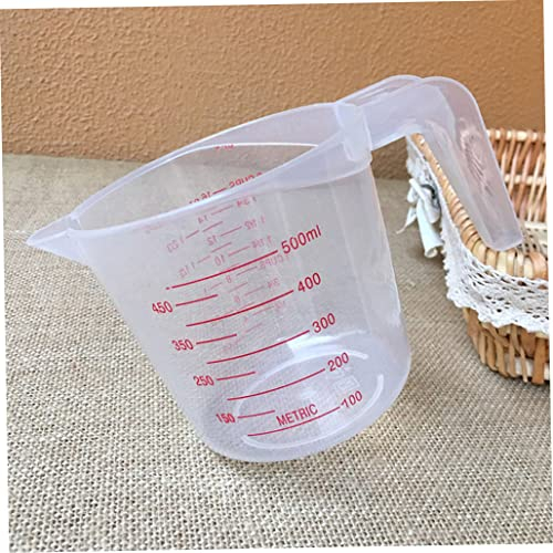 Pyrex Measuring Jug,Plastic Measuring Cup With Scale Handle 500Ml Transparent Measuring Cups Nesting Stackable Container For Liquids Dry Solid