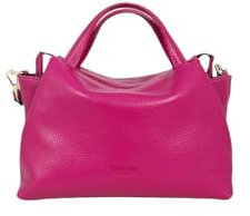 Cheval Firenze Bolso de mano Algedi Mini, piel auténtica, fabricado en Italia, fucsia