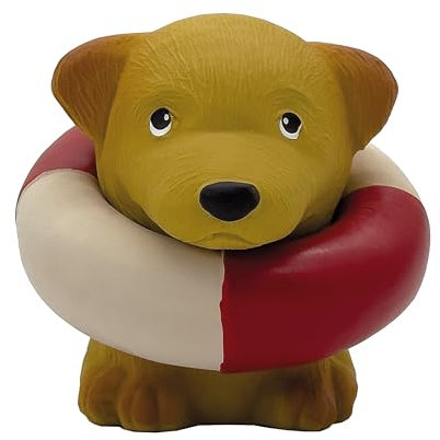 HEVEA Bath Buddy Welpe - Interaktives Badespielzeug für Kinder, Hygienisch & Sicher, 100% Naturkautschuk, BPA-frei, Pflanzlich, Biologisch Abbaubar - Spaß & Lernspielzeug (Maggie)