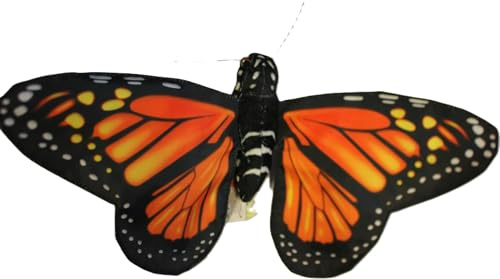 WILD REPUBLIC - 28282 - Schmetterling Monarch Falter, 41cm, Polyester, mit Fingertasche