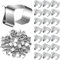 YeahBoom 50 Stück Dachrinnenhaken für Lichterketten,Edelstahl-Weihnachtslichter,Metall-Weihnachtslichter-Dachrinnenhaken,Metall Licht Haken Clip,Mini Dachrinnenhaken,Edelstahl Weihnachtslicht Clips