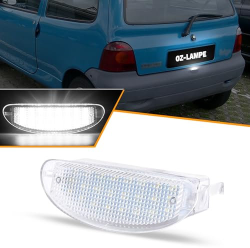 OZ-LAMPE Kennzeichenbeleuchtung für Renault Clio II 1998-2005 Twigo I 1993-2007, Kennzeichen mit Canbus Fehlerfrei, 2 Stücke