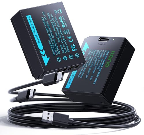 llano 2er Pack NP-W126S Ersatzakku, 1140mAh Lithium-Ionen Akku für Fujifilm | Vollständig Decodiert für Fujifilm X-M5, X100VI, X100V, X100F, X100, X-S10, X-T30 III, X-T30 II, X-T30, X-T20, X-E5, A5