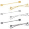 UNICRAFTALE 6pcs 3 couleur Pinces à Col de Chemise Pinces à Cravate Classiques pour Hommes Pinces à Cravate Serrées Pinces à Cravate Noir Argenté Épingles à Col Pinces à Cravate Pince à Col de Mariage