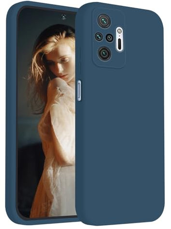 ISOI - Coque pour Xiaomi Redmi Note 10 Pro, Housse Souple en Silicone Liquide, Protection intégrale Très Mince et Antichoc - Bleu