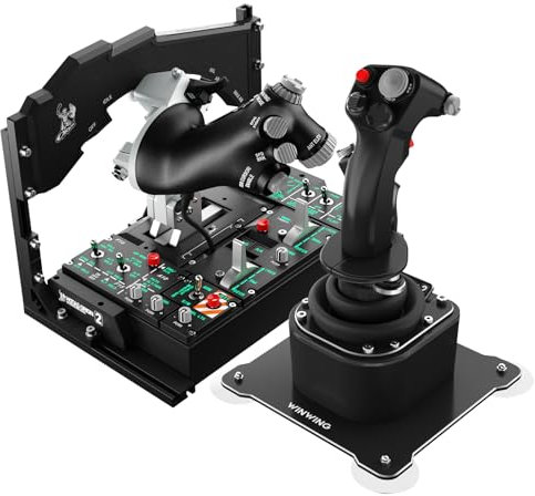 WINWING Orion2 HOTAS ViperAce: Precision aluminum alloy, highly programmable, authentic flight experience, durable and accurate, rich control options