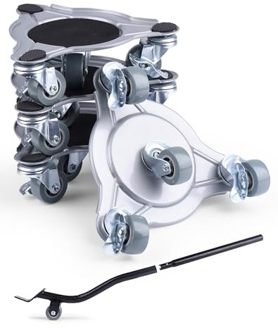 SOSALUK 4 Stück Möbel Transportrollen Set 800 kg Tragfähigkeit Möbelroller Transportroller zum Umzug Möbel Rollen aus Kohlenstoffstahl schwenkbar 360° Schwere Möbelrollen Schwerlast mit Möbelheber