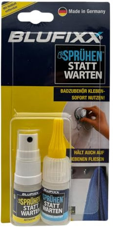 Blufixx Sekundenkleber SPRÜHEN STATT WARTEN – Kleber mit Aktivatorspray – Profi Alleskleber Set für schnelle Reparaturen – Ideal für Kunststoff, Metall, Holz, Keramik