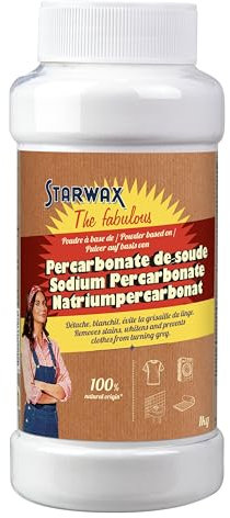 STARWAX The Fabulous polvere sbiancante a base di percarbonato di sodio 1 KG Sbianca, rimuove le macchie e il grigiore.