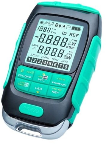 KUMIAN Optical Fiber Tester, MT-7615/7616 Optical Power Meter 4 In 1 Multifunction Fiber Network/Disconnection/Lan Cable Tester Visual Fault Locator,High Accuracy(MT-7615 15mw)
