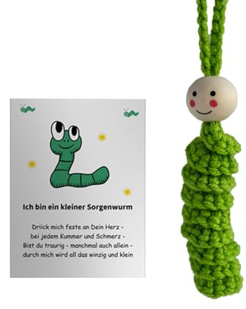 Morain Beruhigendes Spielzeug Mit Gehäkelten Raupen Tragbares Baumwollgarn Gehäkelte Raupen Taschenformat Spielzeug Zur Stressbewältigung