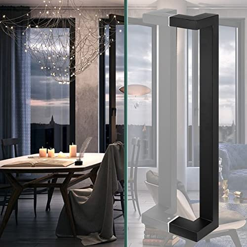 LUVSE Door Handle Modern Entry Door Handle Long Door Handles Front Door, Heavy-Duty Commercial Grade Stainless Steel Push Pull Door Handle, for Barn/Bar Shops/Glass Door Pulls (Color : Matte Black