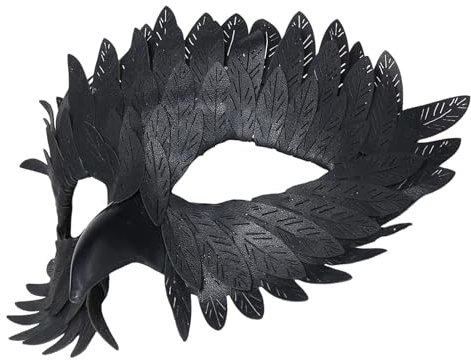 HSSPYY Elegante Vogelmaske Halbgesichtsmaske für Karneval Federdesign, Plastikmasken mit falschen Federschnäbeln für Faschingsfeiern Perfekt für Maskenbälle Fasching Kostümpartys und Shows