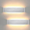 Lightsjoy 2er LED Wandlampe Innen 18W 40CM Wandleuchten Silber Up and Down Moderne Wandbeleuchtung Wandlicht Belechtung Flurlampe Flur für Schlafzimmer Korridor Wohnzimmer Treppe usw Warmweiss ﻿