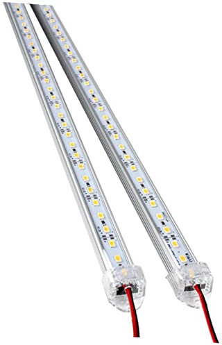OSALADI 2er Set 50CM DC 12V Rigid LED Strip Bar Light Aluminium Gehäuse Weißes Licht Ideal Für Unterbau Und Schrankbeleuchtung Energieeffizient Und Langlebig