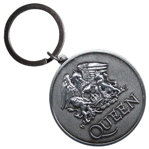 Rock Off officially licensed products Queen Argenté Crest Double Sided Porte-Clés Keychain Size One Size