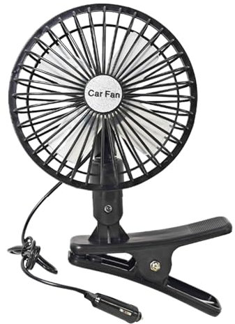 Ventilador de coche con clip, ventilador de coche Clif de enfriamiento Ventilador de enfriamiento 360 Ajuste de velocidad de rotación PO, Clip de ventilador de carvent -