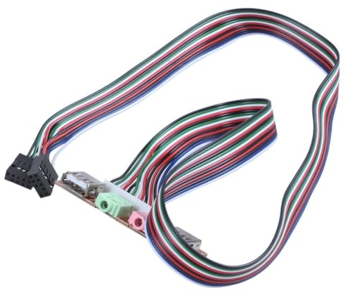 Vocdikficy PC Port USB d'ordinateur Casque Audio Microphone Cable Soutien du Panneau